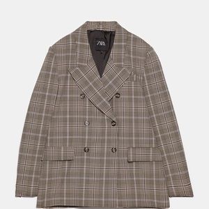 Brand NEW Zara Plaid Blazer with tags, never worn